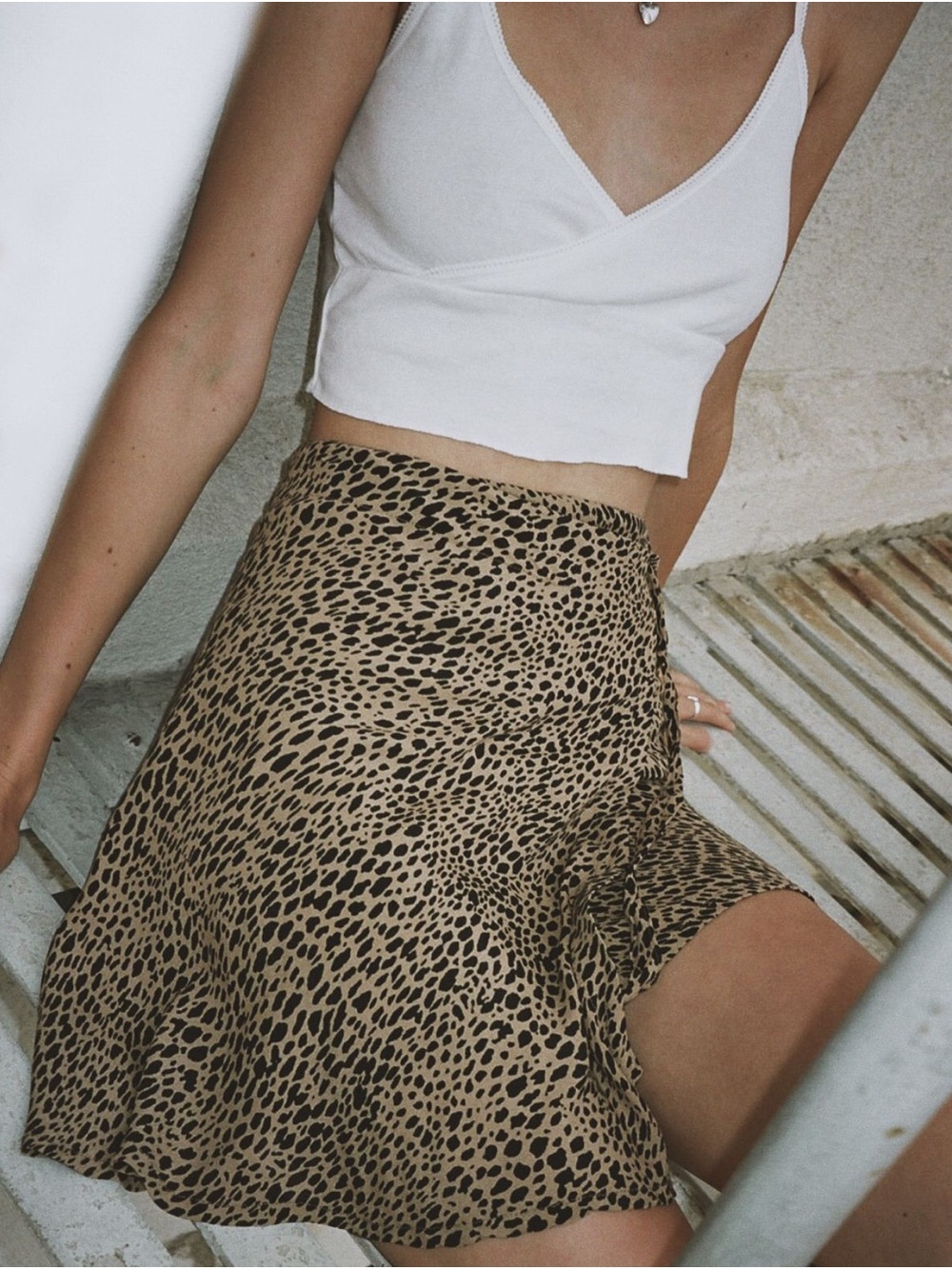 NEW Brandy Melville Women's Tan and Brown Skirt XS-S